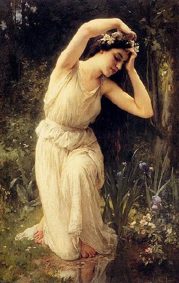 Charles-Amable Lenoir A Nymph In The Forest Sweden oil painting art
